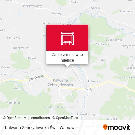 Mapa Kalwaria Zebrzydowska Świt