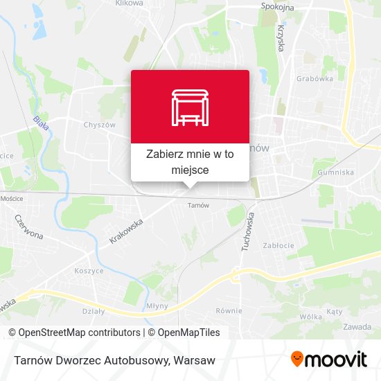 Mapa Tarnów Dworzec Autobusowy