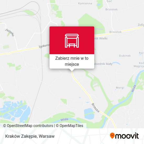 Mapa Kraków Zakępie