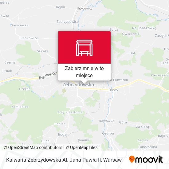 Mapa Kalwaria Zebrzydowska Al. Jana Pawła II