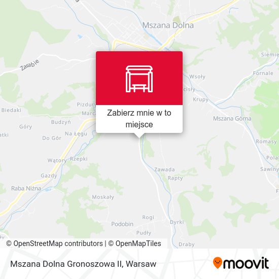 Mapa Mszana Dolna Gronoszowa II