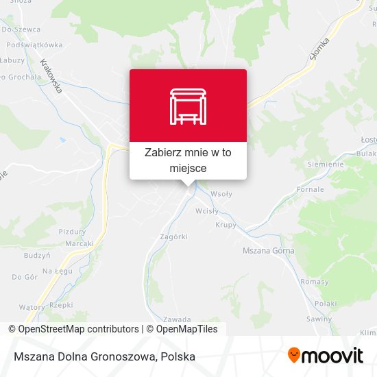 Mapa Mszana Dolna Gronoszowa