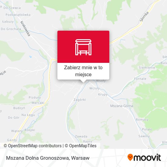 Mapa Mszana Dolna Gronoszowa