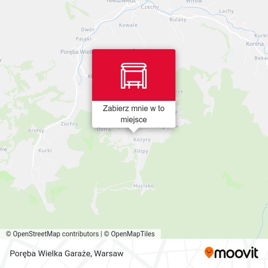 Mapa Poręba Wielka Garaże