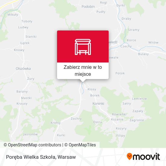 Mapa Poręba Wielka Szkoła