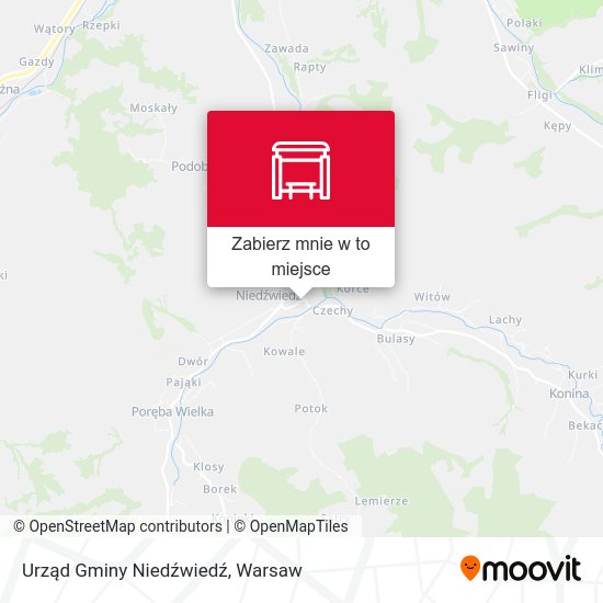 Mapa Urząd Gminy Niedźwiedź