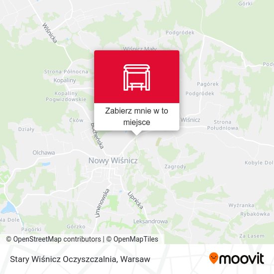 Mapa Stary Wiśnicz Oczyszczalnia