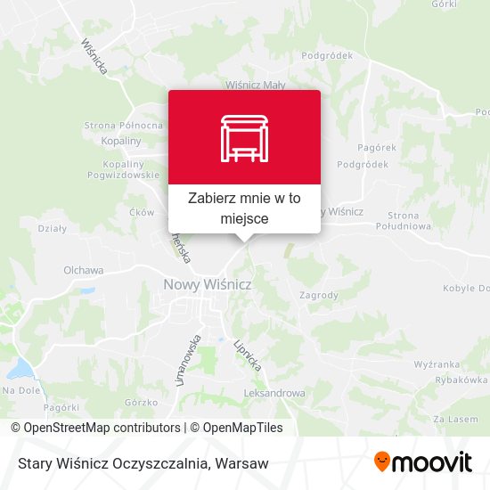 Mapa Stary Wiśnicz Oczyszczalnia