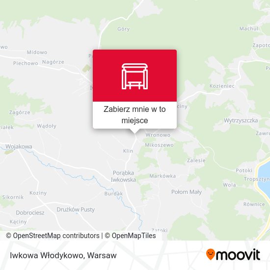 Mapa Iwkowa Włodykowo