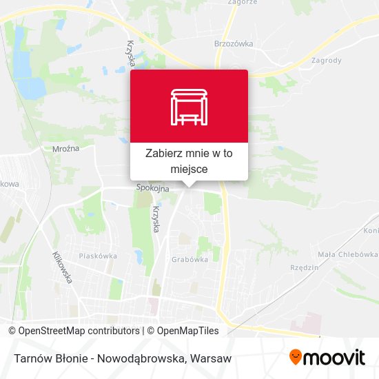 Mapa Tarnów Błonie - Nowodąbrowska