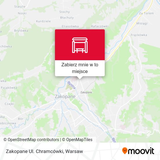 Mapa Zakopane Ul. Chramcówki