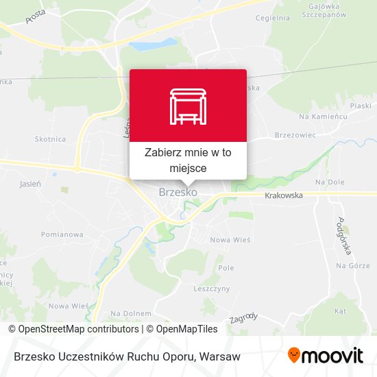 Mapa Brzesko Uczestników Ruchu Oporu