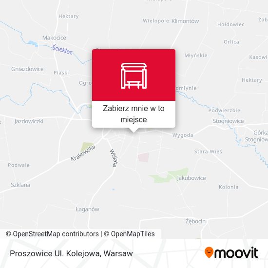 Mapa Proszowice Ul. Kolejowa