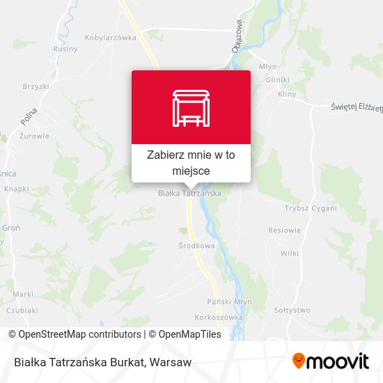 Mapa Białka Tatrzańska Burkat