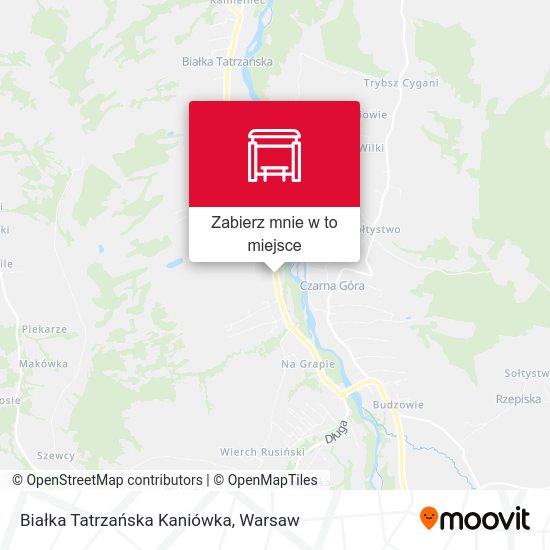 Mapa Białka Tatrzańska Kaniówka