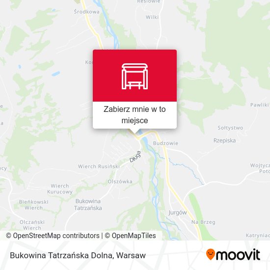 Mapa Bukowina Tatrzańska Dolna