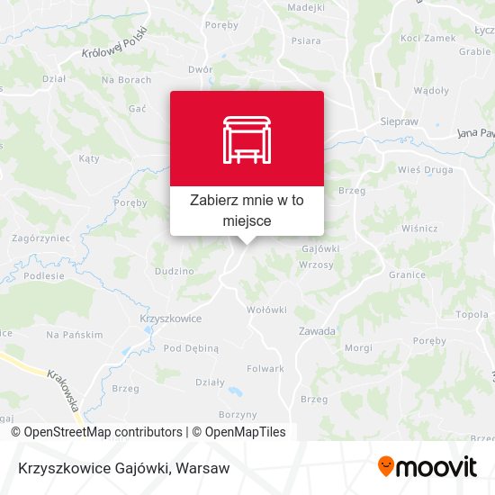 Mapa Krzyszkowice Gajówki