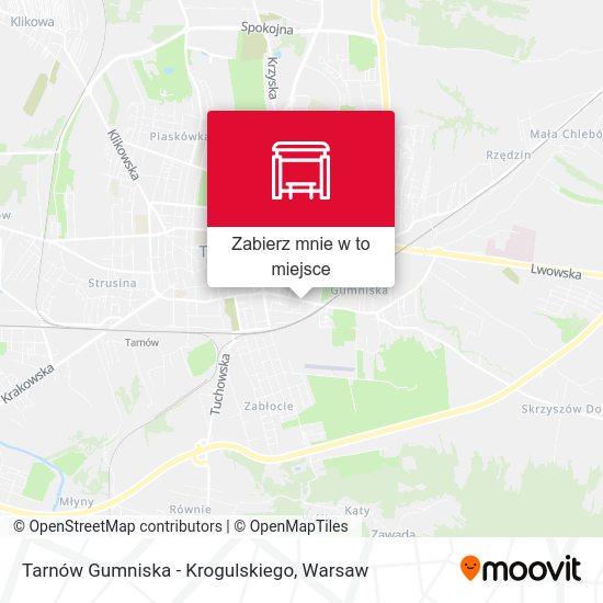 Mapa Tarnów Gumniska - Krogulskiego