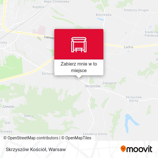 Mapa Skrzyszów Kościół