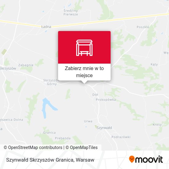 Mapa Szynwałd Skrzyszów Granica