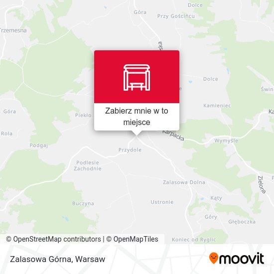 Mapa Zalasowa Górna