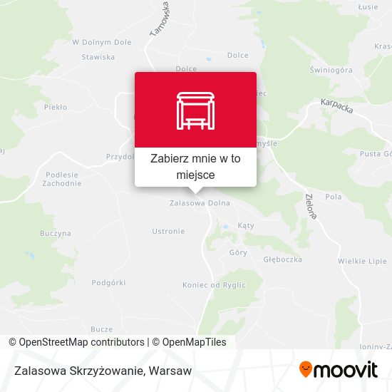 Mapa Zalasowa Skrzyżowanie