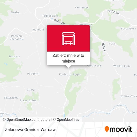 Mapa Zalasowa Granica