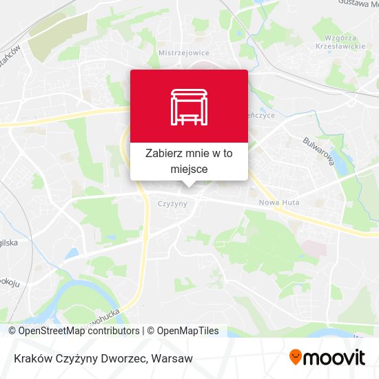 Mapa Kraków Czyżyny Dworzec