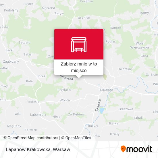 Mapa Łapanów Krakowska