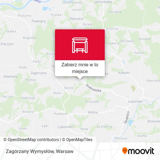 Mapa Zagórzany Wymysłów