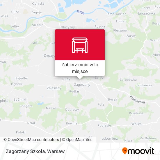 Mapa Zagórzany Szkoła