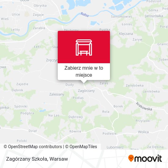 Mapa Zagórzany Szkoła