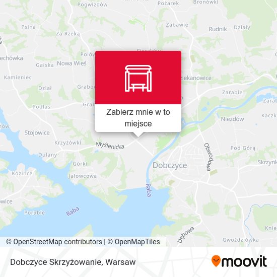 Mapa Dobczyce Skrzyżowanie