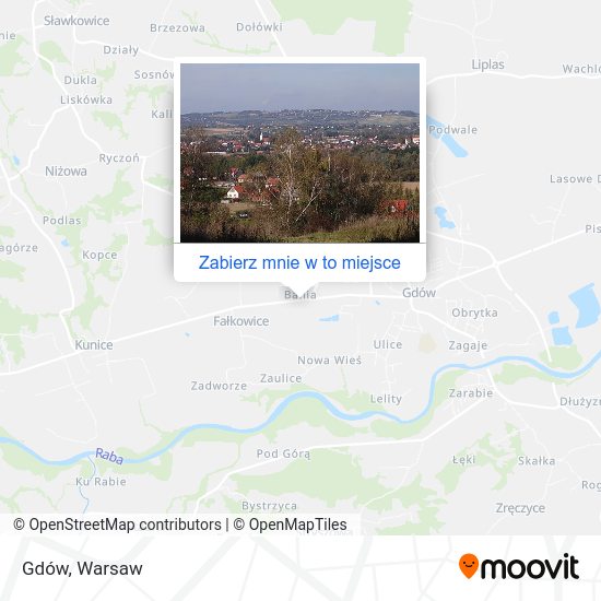 Mapa Gdów