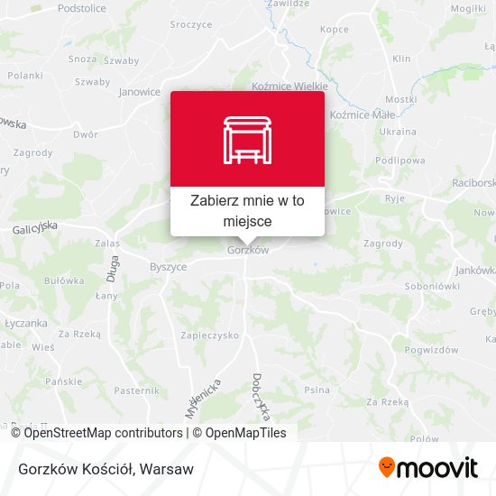 Mapa Gorzków Kościół