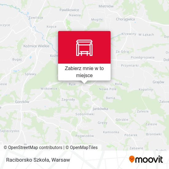 Mapa Raciborsko Szkoła