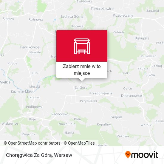 Mapa Chorągwica Za Górą