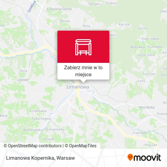 Mapa Limanowa Kopernika