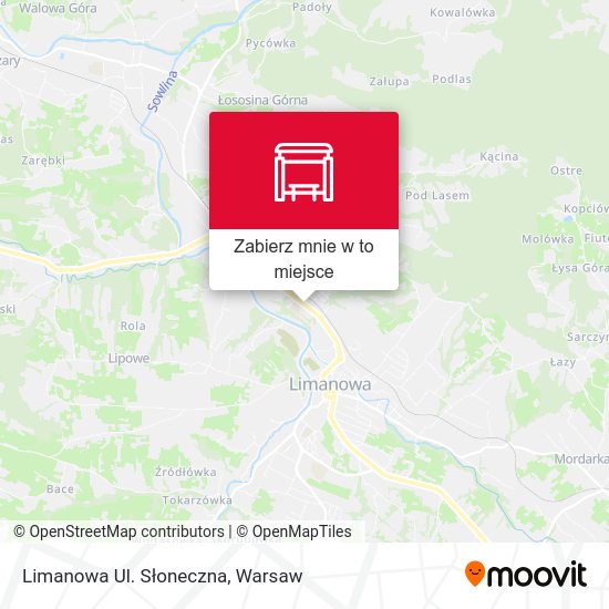 Mapa Limanowa Ul. Słoneczna