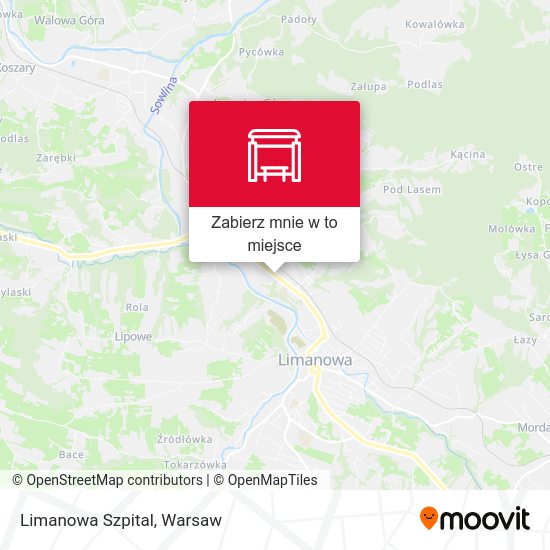 Mapa Limanowa Szpital