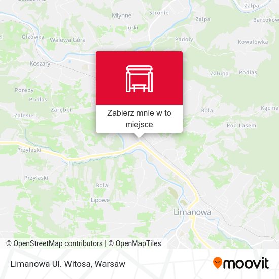 Mapa Limanowa Ul. Witosa