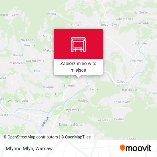 Mapa Młynne Młyn