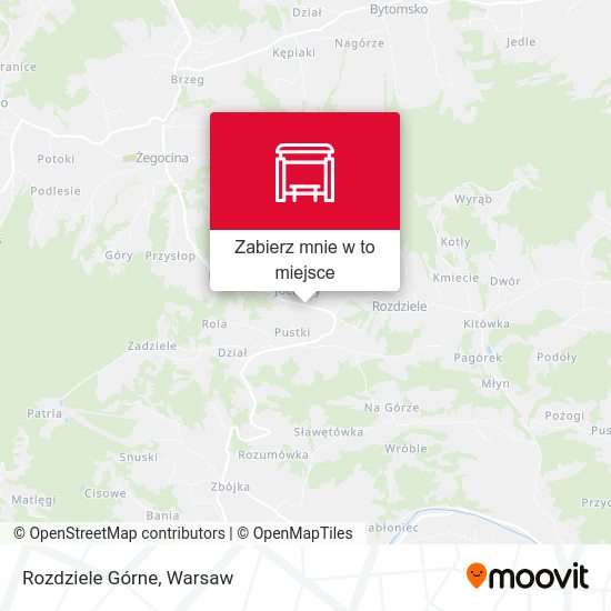 Mapa Rozdziele Górne