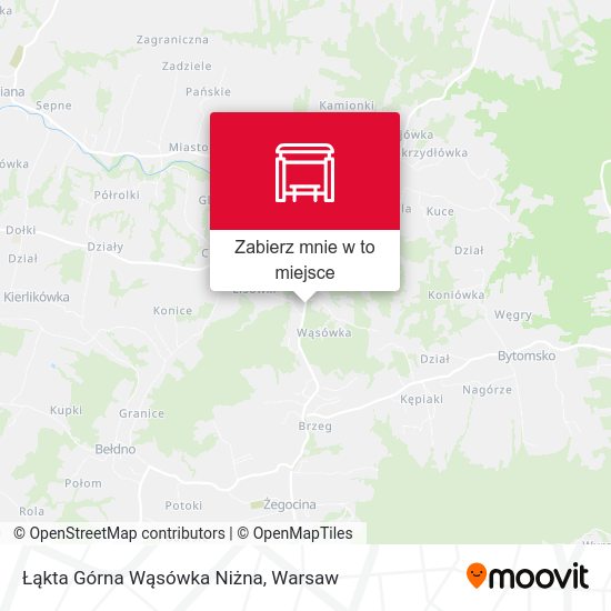 Mapa Łąkta Górna Wąsówka Niżna