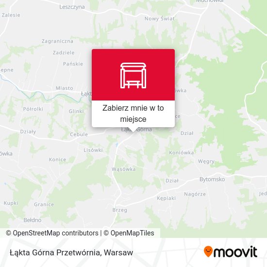 Mapa Łąkta Górna Przetwórnia