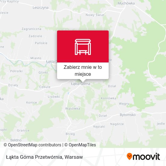 Mapa Łąkta Górna Przetwórnia