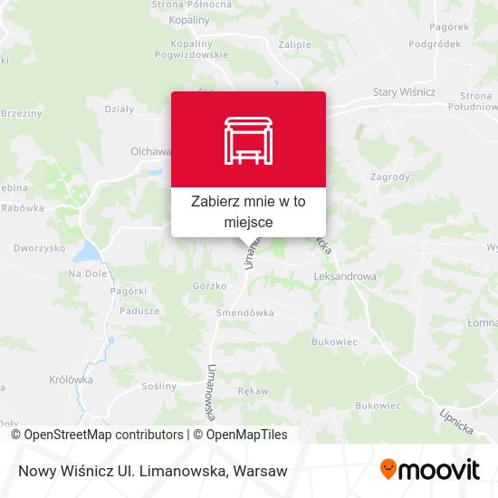 Mapa Nowy Wiśnicz Ul. Limanowska