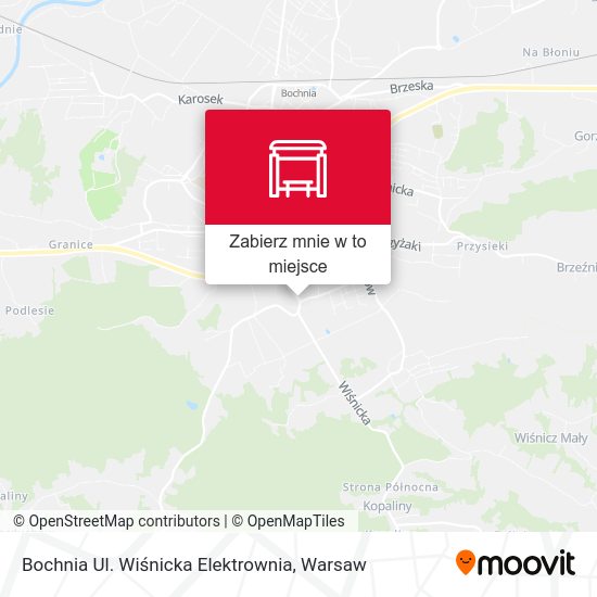 Mapa Bochnia Ul. Wiśnicka Elektrownia