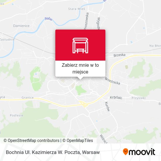 Mapa Bochnia Ul. Kazimierza W. Poczta