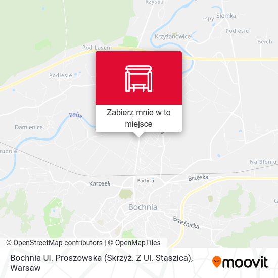 Mapa Bochnia Ul. Proszowska (Skrzyż. Z Ul. Staszica)